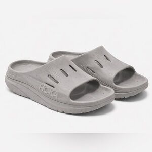 HOKA Recovery Slide Sandals Gray Foam Slip On Women’s 8